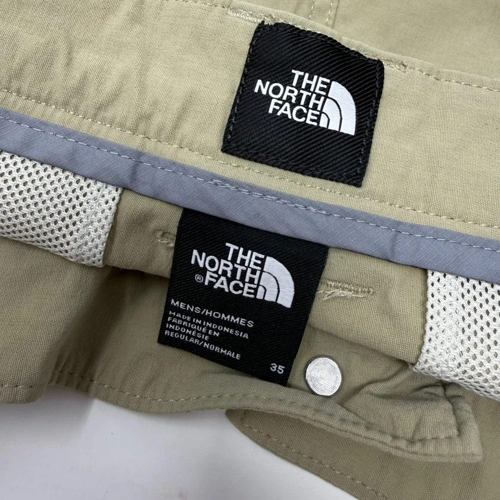 The North Face Mens Size 35 Horizon Pine Khaki Hiking Shorts Stretch Tan